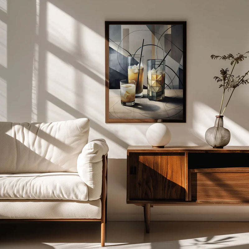 Cubist Cocktails - Miguel Bruzual Framed Art | Home or Office Art
