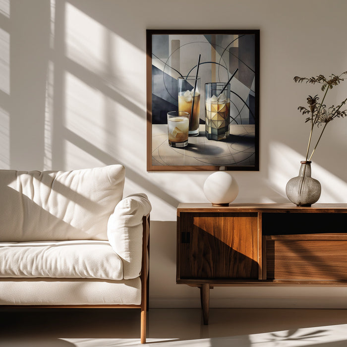 Cubist Cocktails - Miguel Bruzual Framed Art | Home or Office Art