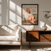 Babes of Bourbon Vol 7 Sexy Vintage Whiskey Pinup Girl - The Whiskey Ginger Framed Art | Home or Office Art