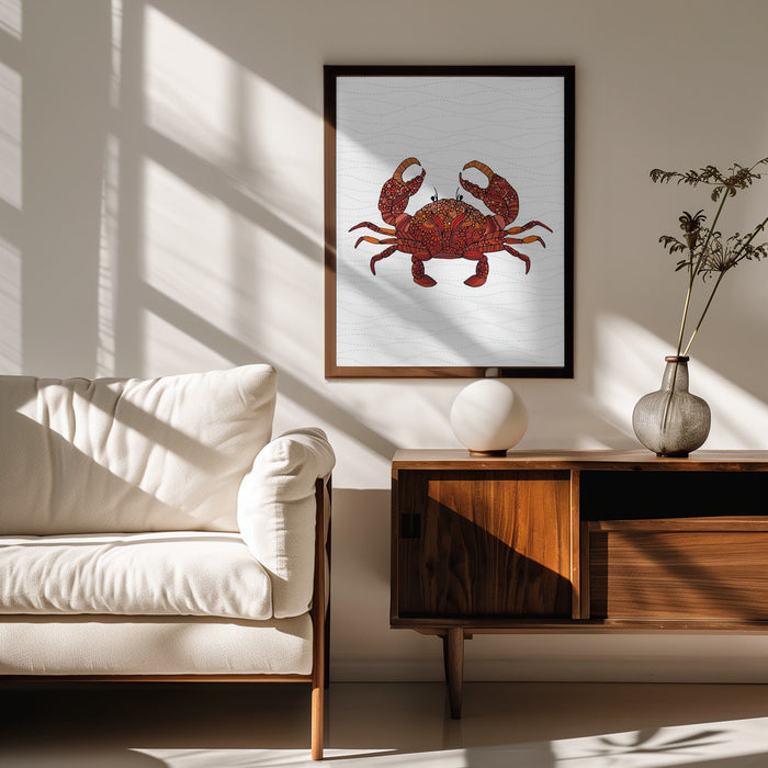 Peter the Crab - Valentina Harper Framed Art | Home or Office Art