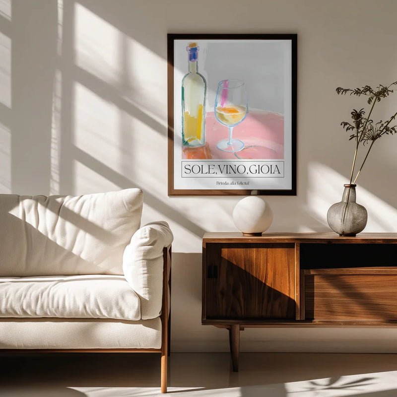 Sole, vino, gioia - Ohkimiko Framed Art | Home or Office Art