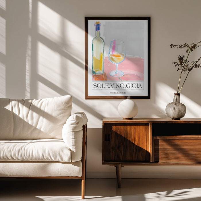 Sole, vino, gioia - Ohkimiko Framed Art | Home or Office Art