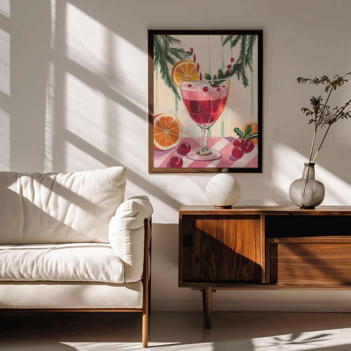 Christmas Red Cocktail - Melloi Art Prints Framed Art | Home or Office Art
