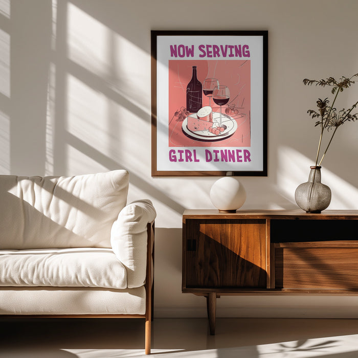 Girl Dinner No 1 - Andreas Magnusson Framed Art | Home or Office Art