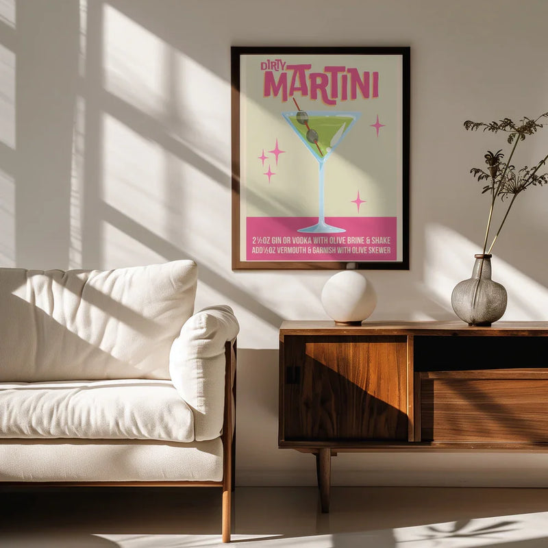 Dirty Martini Cocktail 01.png - WallChart Art Studio Framed Art | Home or Office Art