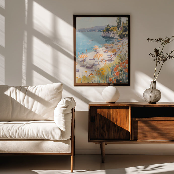 Sunny Beach Day - Melloi Art Prints Framed Art | Home or Office Art