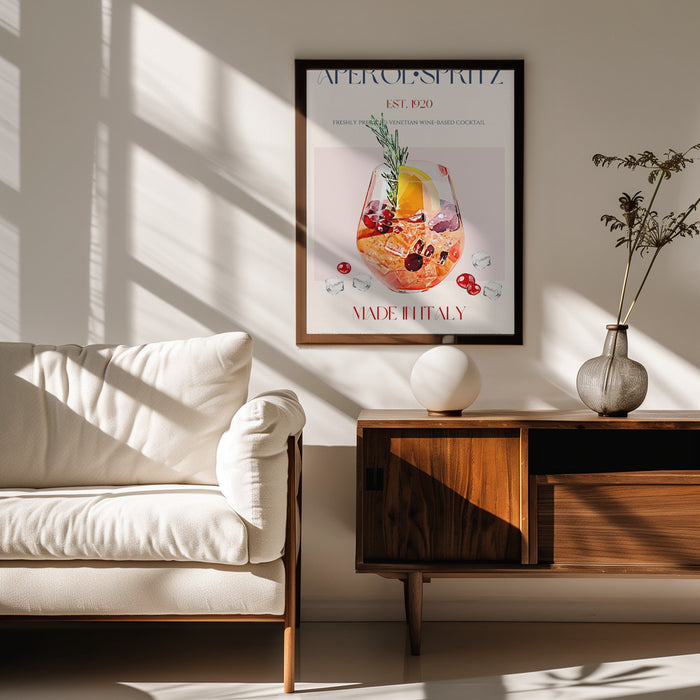 Aperol Spritz Cocktail - Nazma Khokhar Framed Art | Home or Office Art