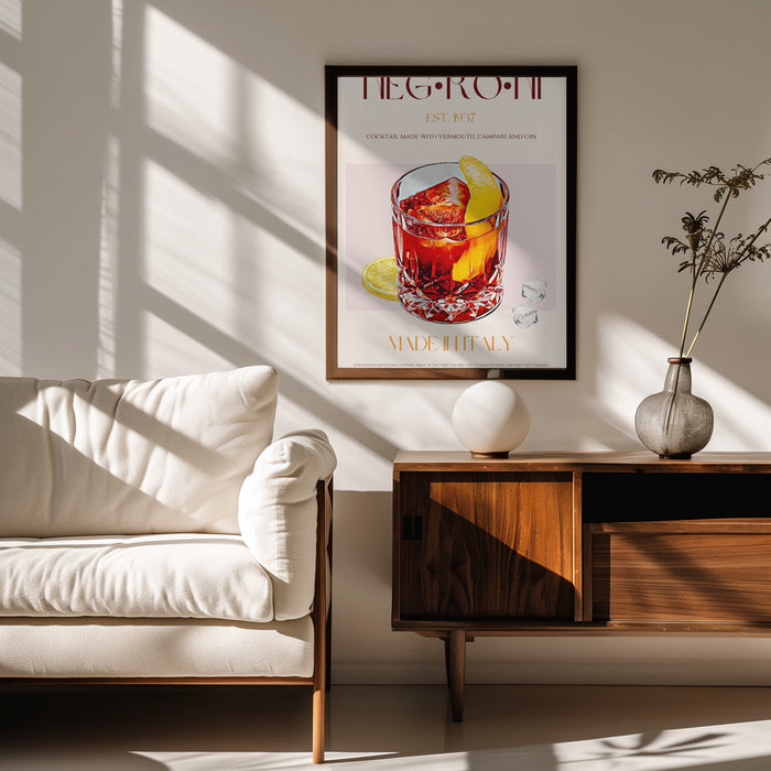 Negroni Delight - Nazma Khokhar Framed Art | Home or Office Art