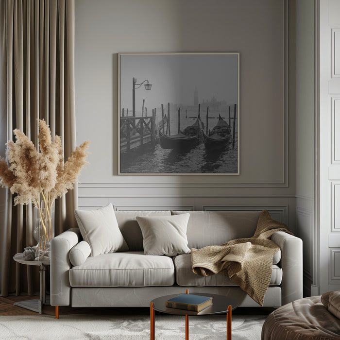 Morning in Venice by YuppiDu Square Canvas Print Art for Modern Home Decor. Decorate your office or living room with canvas artwork