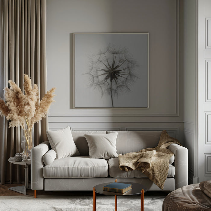 Tragopogon Square Canvas Art  Lotte Grønkjær 