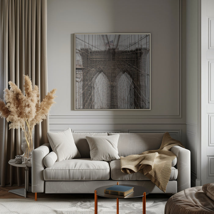 bbrriiddggee by Peter Pfeiffer Square Canvas Print Art for Modern Home Decor. Decorate your office or living room with canvas artwork