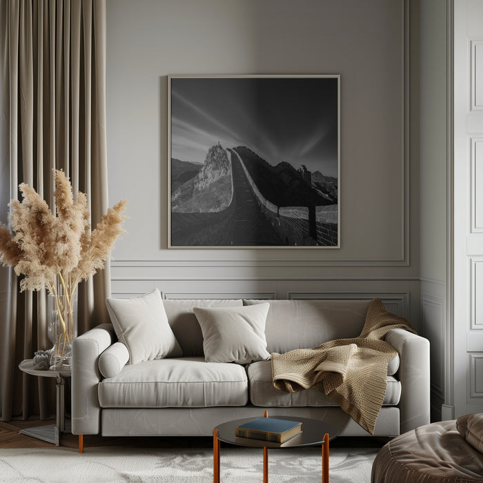 Photographing the Great Wall by Hua Zhu Square Canvas Print Art for Modern Home Decor. Decorate your office or living room with canvas artwork