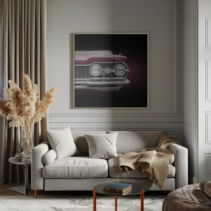US classic car 1959 Super 88 by Beate Gube Square Canvas Print Art for Modern Home Decor. Decorate your office or living room with canvas artwork