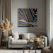 Mondriaan coloured hall by Huib Limberg Square Canvas Print Art for Modern Home Decor. Decorate your office or living room with canvas artwork