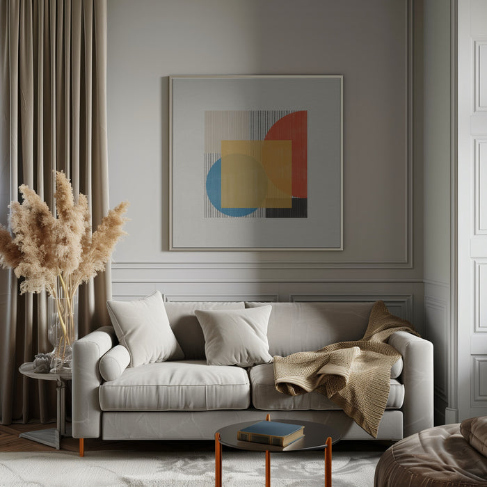 Midcentury Modern Object No2 by THE MIUUS STUDIO Square Canvas Print Art for Modern Home Decor. Decorate your office or living room with canvas artwork