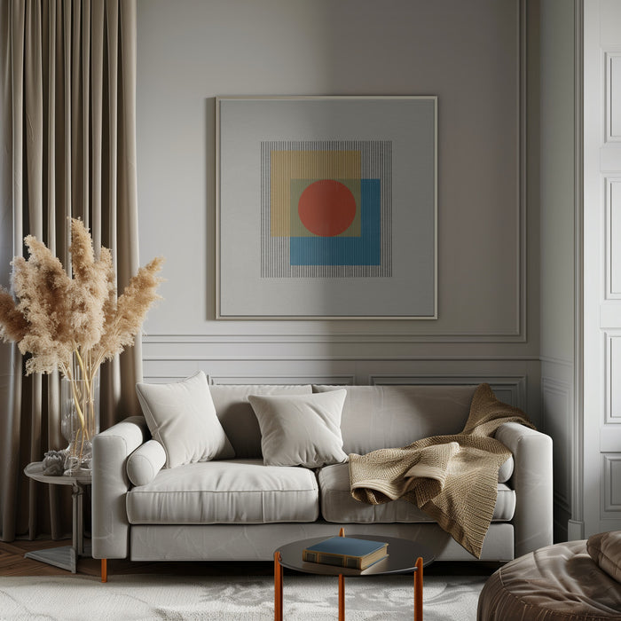Midcentury Modern Object No3. by THE MIUUS STUDIO Square Canvas Print Art for Modern Home Decor. Decorate your office or living room with canvas artwork