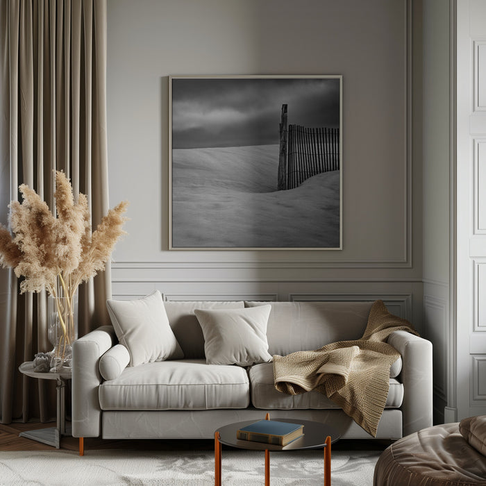 Fence by Elisabeth van Helden Square Canvas Print Art for Modern Home Decor. Decorate your office or living room with canvas artwork