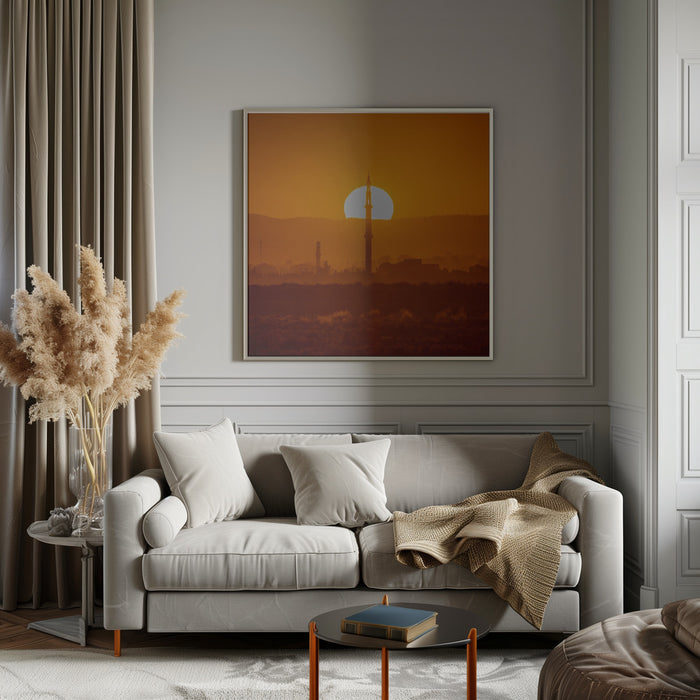 SunRise for a new morning by Barak Shacked Square Canvas Print Art for Modern Home Decor. Decorate your office or living room with canvas artwork