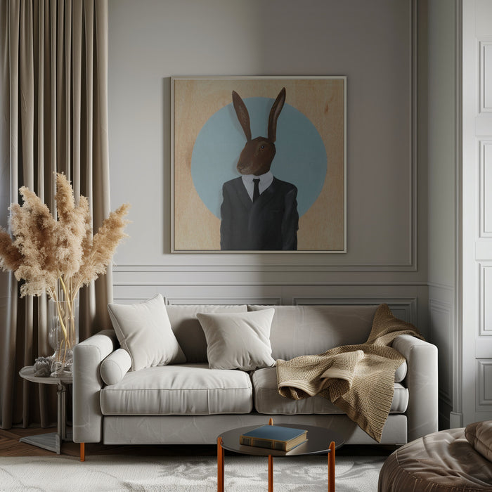 David Lynch Rabbit Square Canvas Art  Famous When Dead 