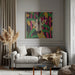 Giraffe-Animal Trilogy Square Canvas Art  Shriya Bhattacharya 
