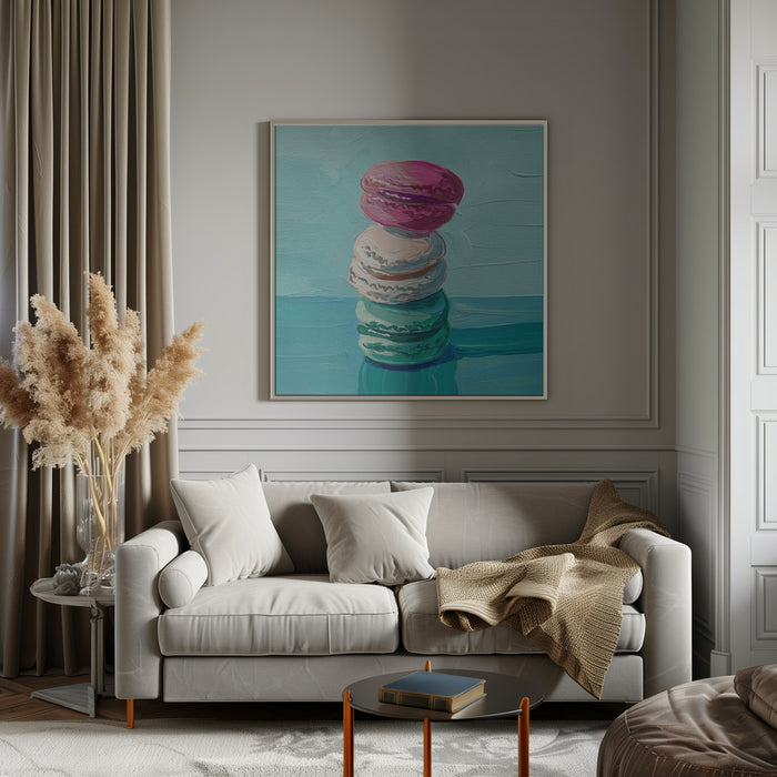 Macarons Square Canvas Art  Key and Sea Creative 