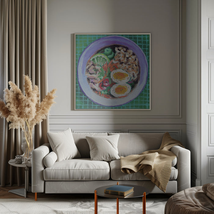 Ramen by Key and Sea Creative Square Canvas Print Art for Modern Home Decor. Decorate your office or living room with canvas artwork