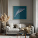 Leaping Salmon Square Canvas Art  Alice Straker 