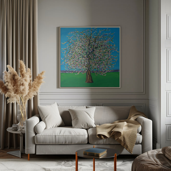 Apple Blossom by Alice Straker Square Canvas Print Art for Modern Home Decor. Decorate your office or living room with canvas artwork