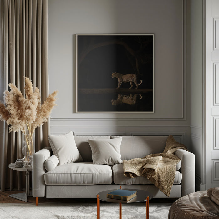 Inverted reflection in water by MIN LI Square Canvas Print Art for Modern Home Decor. Decorate your office or living room with canvas artwork