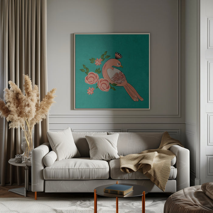 Pigeons In Pakistan  Erum Khalili.png Square Canvas Art  Erum Khalili 