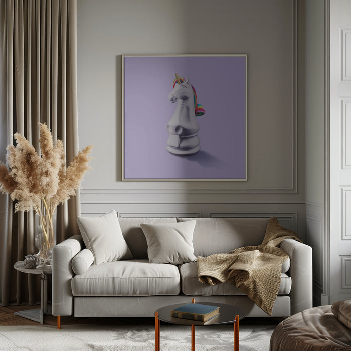 Fantasy Chess by Artem Pozdniakov Square Canvas Print Art for Modern Home Decor. Decorate your office or living room with canvas artwork