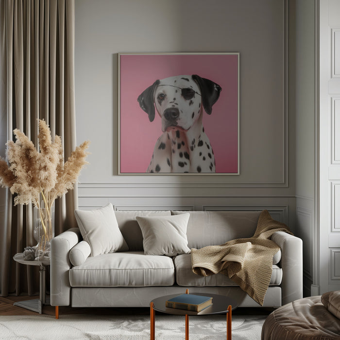 Pirate Dog Square Canvas Art  Artem Pozdniakov 