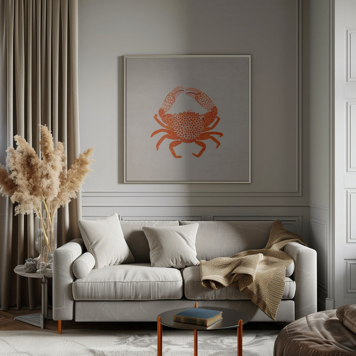Yengec Square Canvas Art  Emel Tunaboylu 