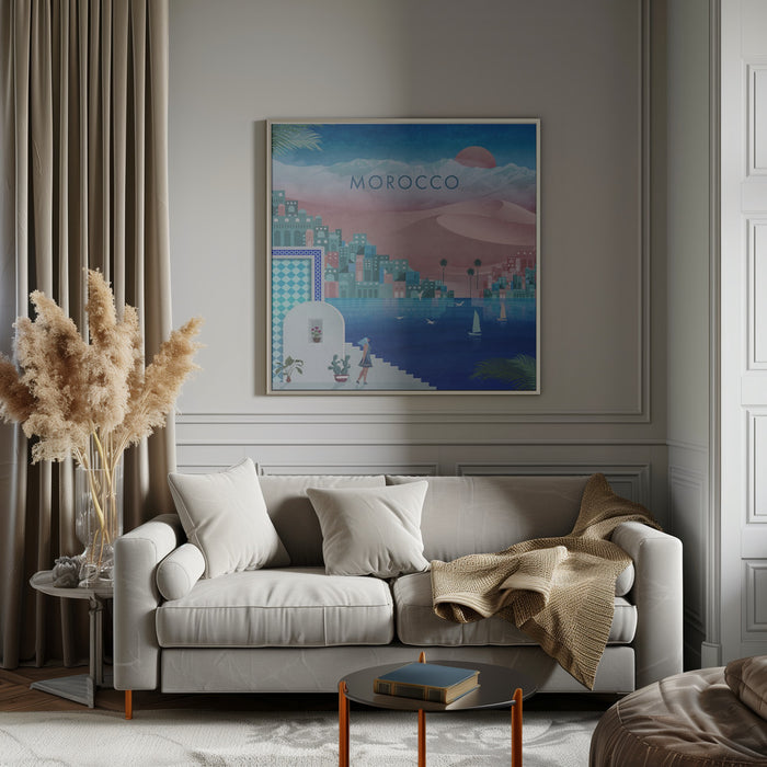 Morocco Square.png by Emel Tunaboylu Square Canvas Print Art for Modern Home Decor. Decorate your office or living room with canvas artwork