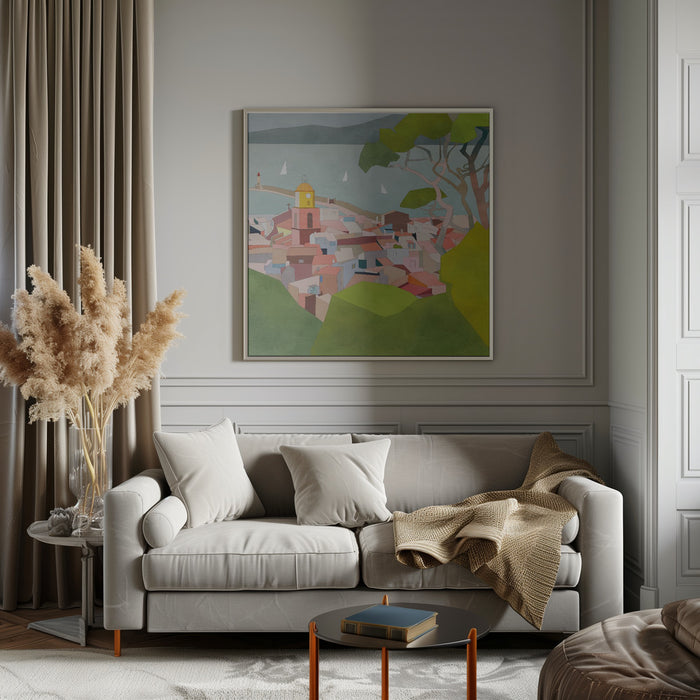 Saint Tropez Kopie2 by Ana Rut Bre Square Canvas Print Art for Modern Home Decor. Decorate your office or living room with canvas artwork