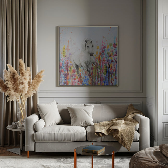 Toujours Sauvage by Sylvie Demers Square Canvas Print Art for Modern Home Decor. Decorate your office or living room with canvas artwork
