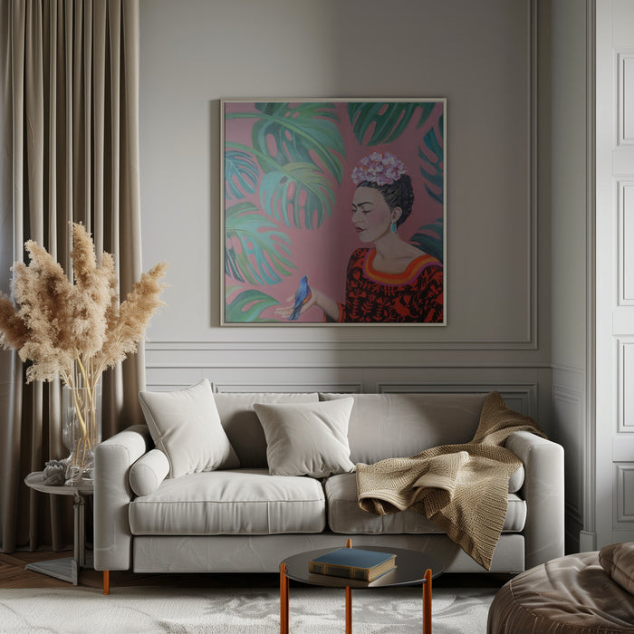 Te Confier Chacun De Mes Secrets by Sylvie Demers Square Canvas Print Art for Modern Home Decor. Decorate your office or living room with canvas artwork