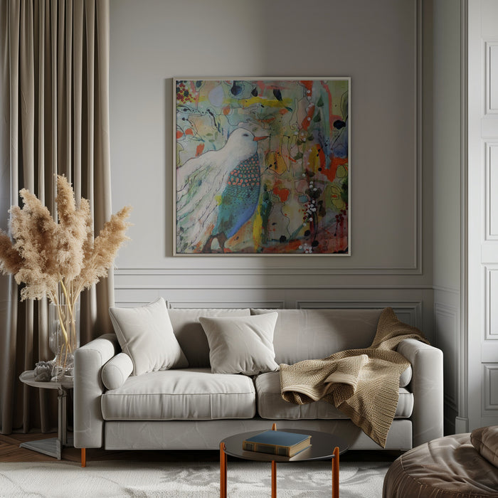 Vers Toi Carre by Sylvie Demers Square Canvas Print Art for Modern Home Decor. Decorate your office or living room with canvas artwork