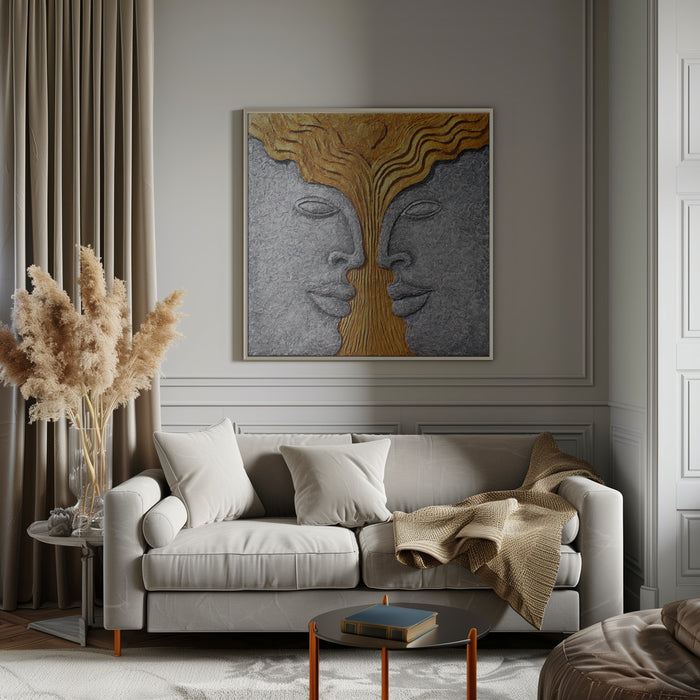 TREE OF LOVE by ALLA GRANDE Square Canvas Print Art for Modern Home Decor. Decorate your office or living room with canvas artwork