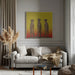 Meerkat Gang at Sunset by Carlo Kaminski Square Canvas Print Art for Modern Home Decor. Decorate your office or living room with canvas artwork