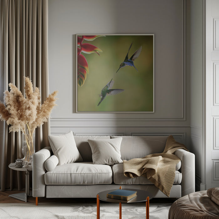 Pas de deux by Yun Gong Square Canvas Print Art for Modern Home Decor. Decorate your office or living room with canvas artwork