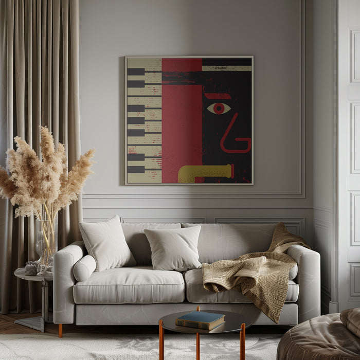 Jazz by Vision Grasp Art Square Canvas Print Art for Modern Home Decor. Decorate your office or living room with canvas artwork