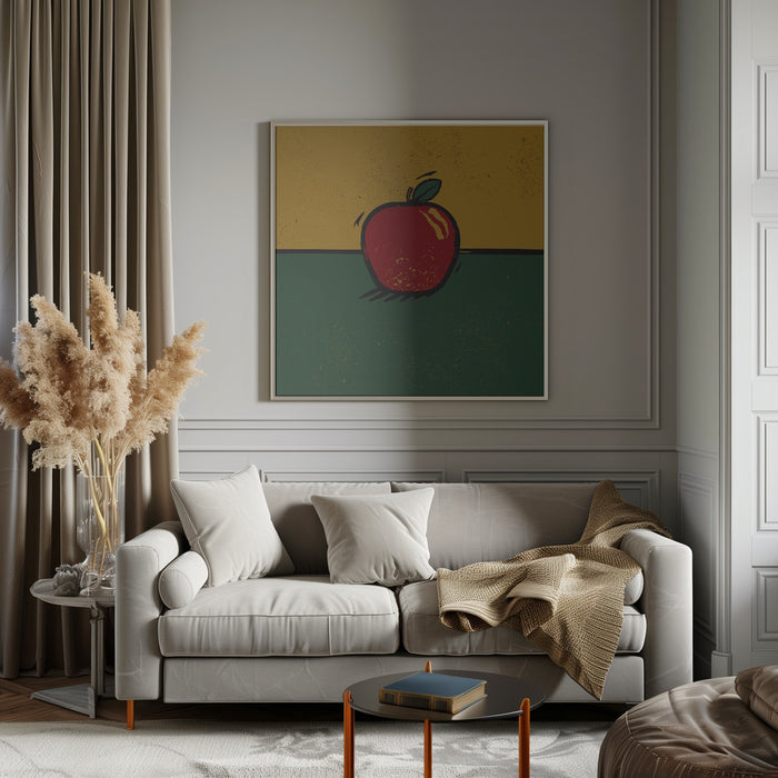 Apple by Vision Grasp Art Square Canvas Print Art for Modern Home Decor. Decorate your office or living room with canvas artwork