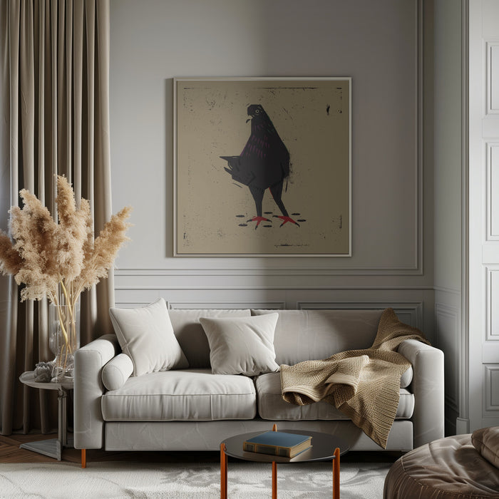 Pigeon by Vision Grasp Art Square Canvas Print Art for Modern Home Decor. Decorate your office or living room with canvas artwork