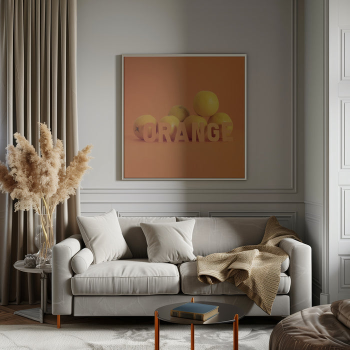 Orange.1 by Julia Ramiro Square Canvas Print Art for Modern Home Decor. Decorate your office or living room with canvas artwork