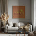 Orange.1 by Julia Ramiro Square Canvas Print Art for Modern Home Decor. Decorate your office or living room with canvas artwork