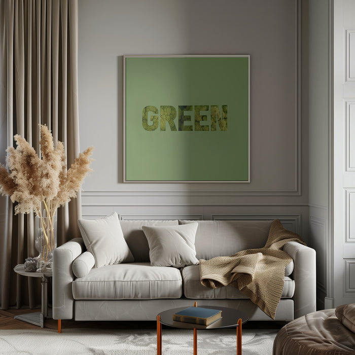 Green by Julia Ramiro Square Canvas Print Art for Modern Home Decor. Decorate your office or living room with canvas artwork