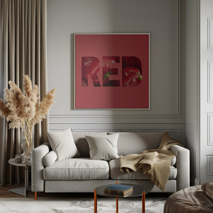 Red by Julia Ramiro Square Canvas Print Art for Modern Home Decor. Decorate your office or living room with canvas artwork