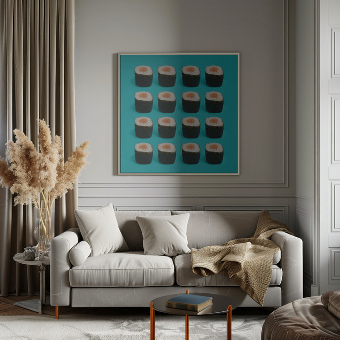 Chuchi Peque by Julia Ramiro Square Canvas Print Art for Modern Home Decor. Decorate your office or living room with canvas artwork