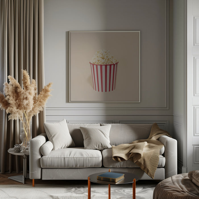 Palomitas.1.q by Julia Ramiro Square Canvas Print Art for Modern Home Decor. Decorate your office or living room with canvas artwork